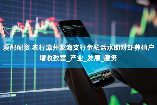 爱配配资 农行漳州龙海支行金融活水助对虾养殖户增收致富_产业_发展_服务