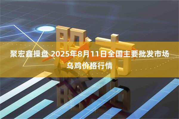 聚宏鑫操盘 2025年8月11日全国主要批发市场乌鸡价格行情