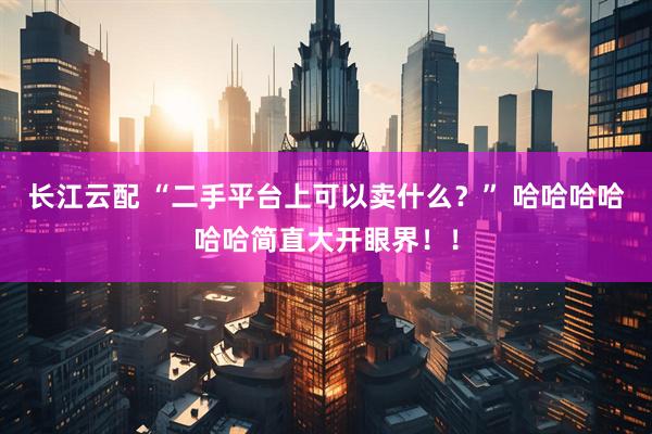 长江云配 “二手平台上可以卖什么？” 哈哈哈哈哈哈简直大开眼界！！